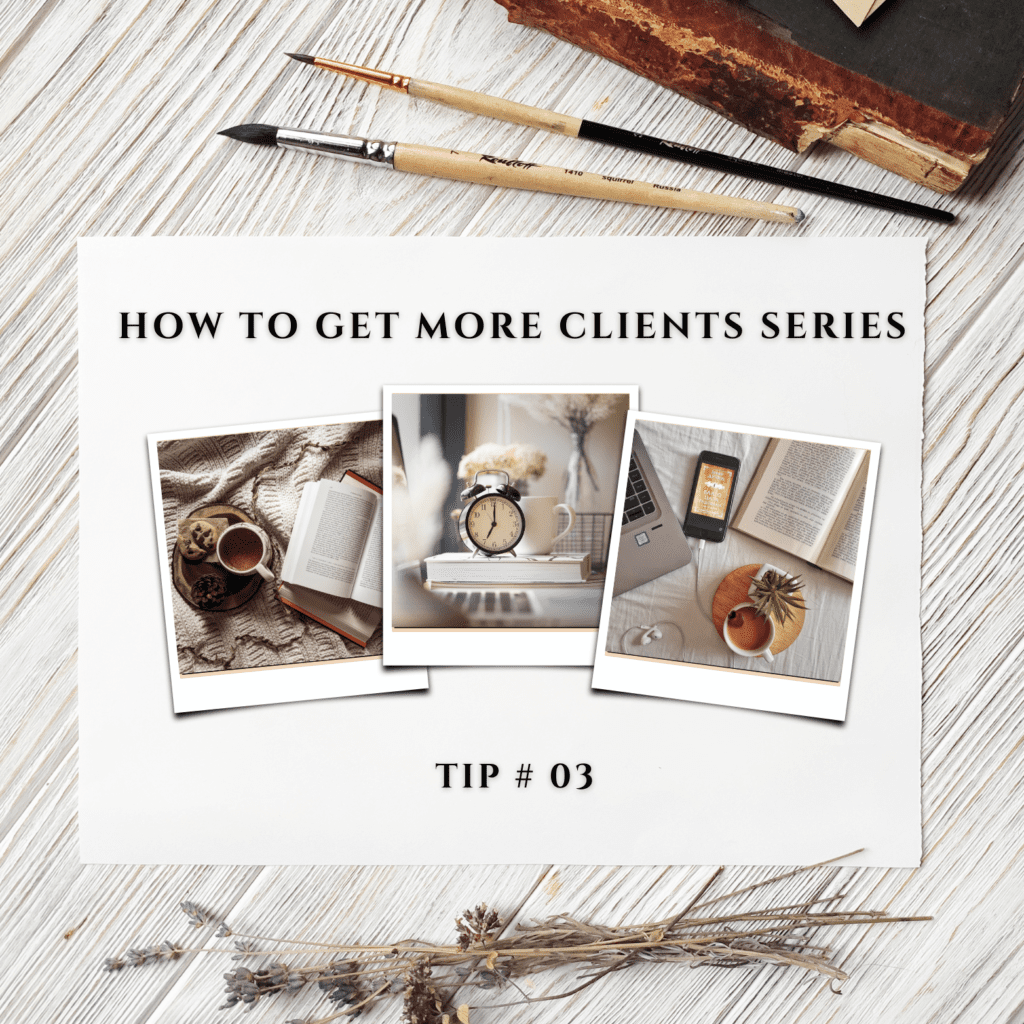 how to get more clients series header image tip #03
